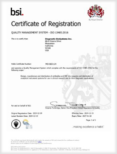 ISO13485 Certificate